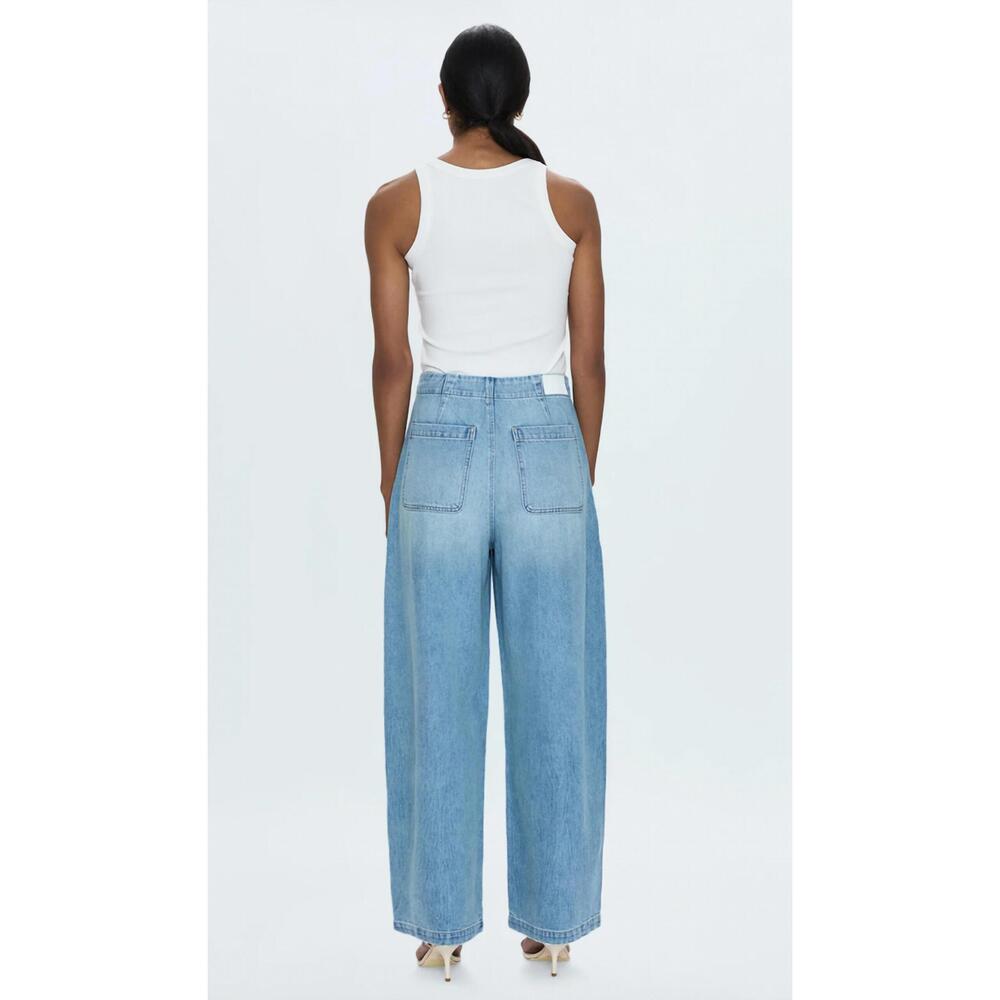 NEW PISTOLA lottie high rise relaxed bowed leg jean in qualifier - Picture 3 of 5